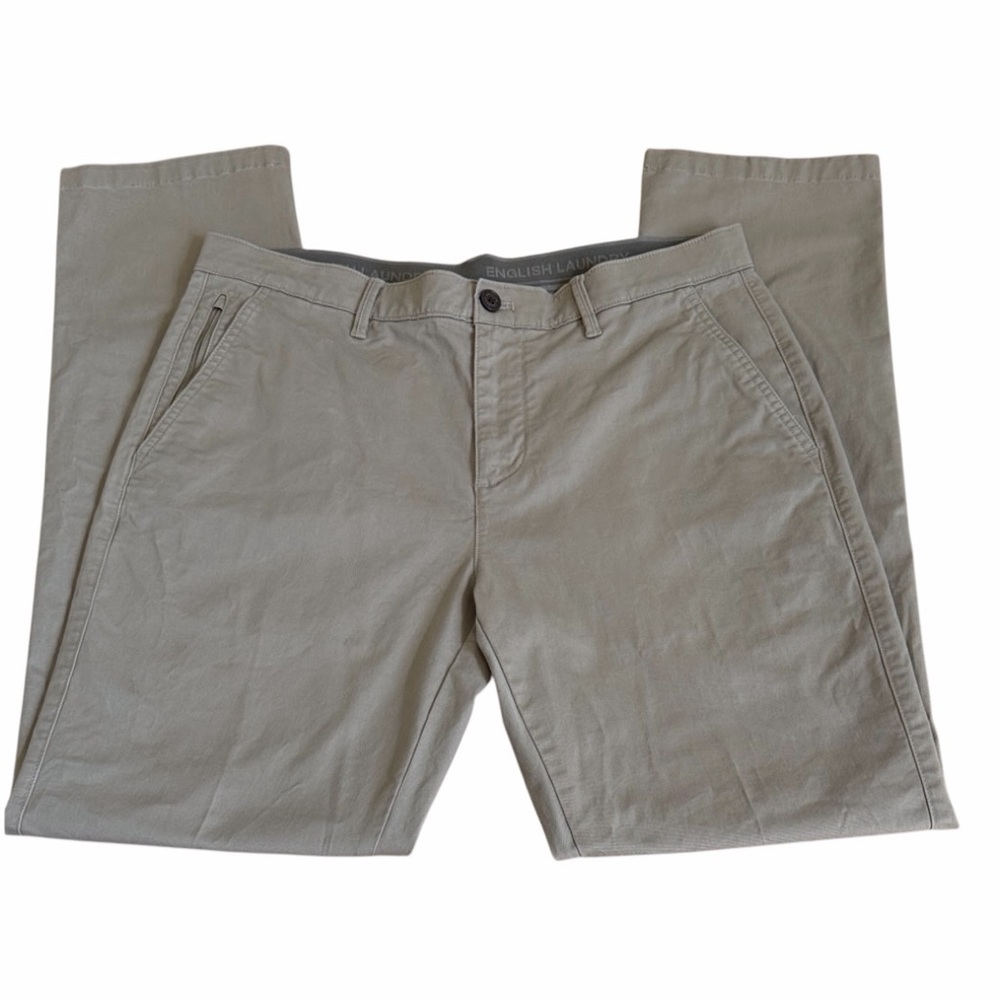 English Laundry Light Khaki Chinos Straight Fit Size 34x34